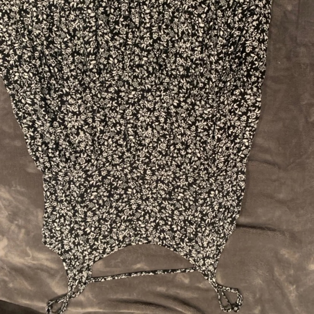 Floral black and white brandy melville dress